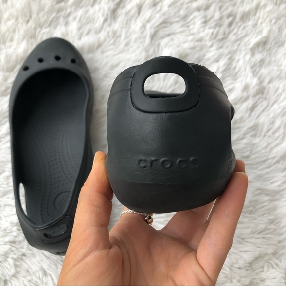 CROCS • Womens Comfort Shoe Kadee Slip On Ballet Flat in Black/ Size 10 - Picture 8 of 14